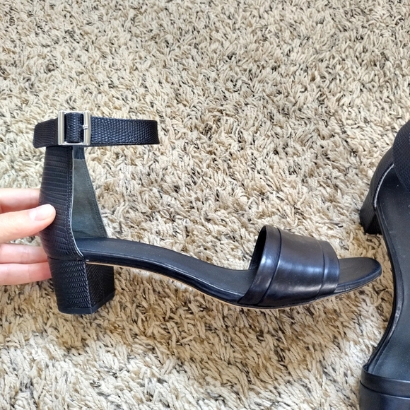 Vince Raine Leather City Sandal Black Sz 8,5 - Picture 4 of 7